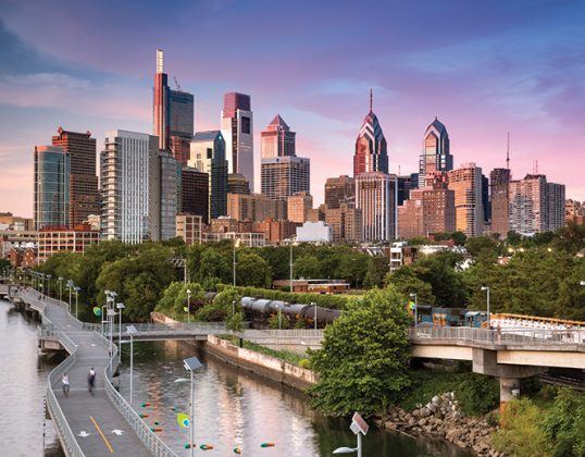 City skyline view of Philadelphia Pennsylvania