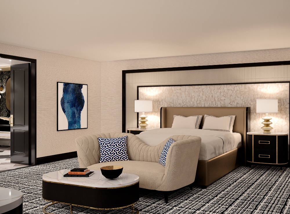 Rendering of Paris Las Vegas Versailles Tower Suite, 2023