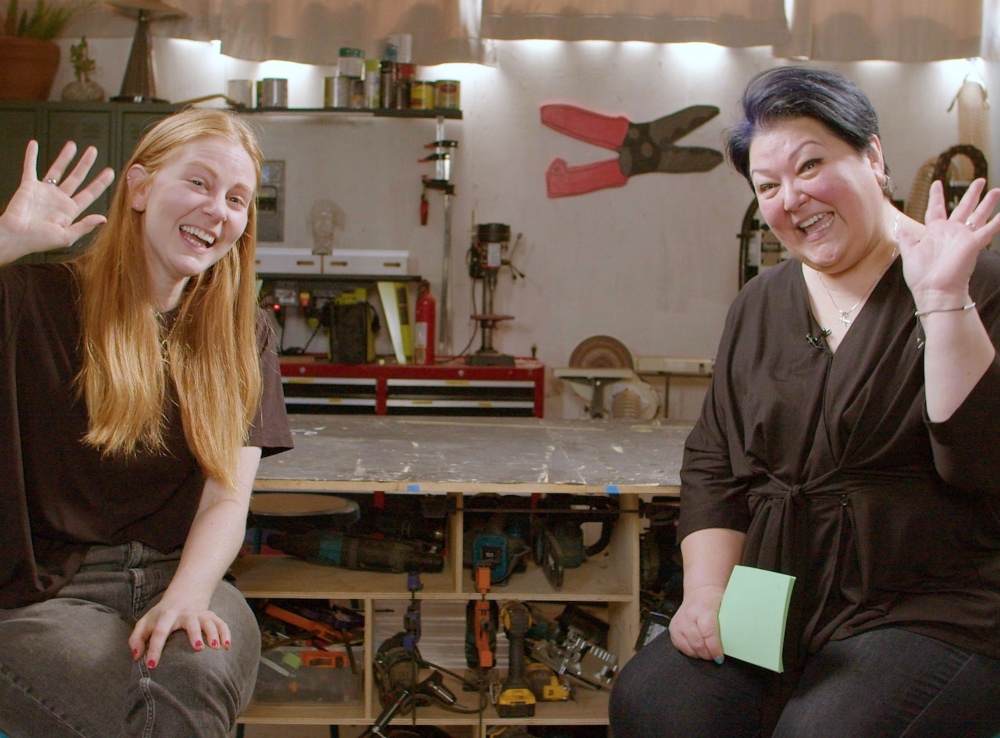 Simone Giertz and moderator at InstructureCon 2022