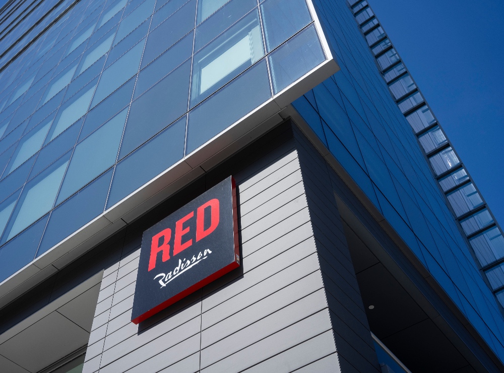 12.14.23 Radisson Red Hotel in Portland, Oregon. Radisson Hotel Group adopts WTTC sustainability
