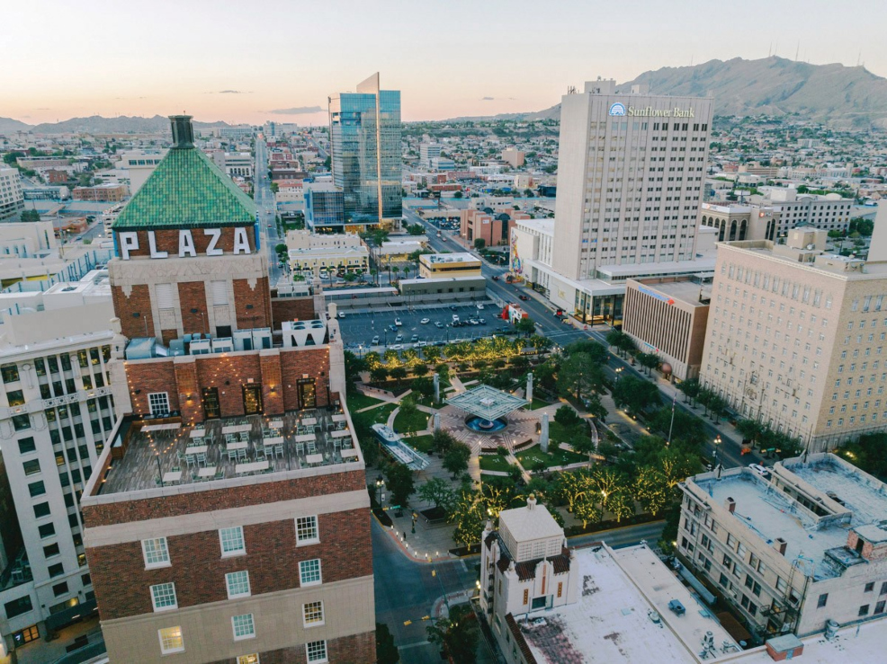 La Perla rooftop patio at The Plaza Hotel Pioneer Park in El Paso