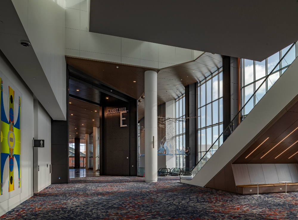 Interior of Baird Center's third-floor exhibit level. May 15, 2024