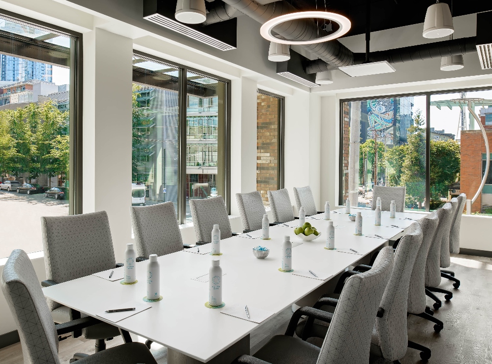 Conference setup in Astra Hotel's Aura Room. June 24, 2024