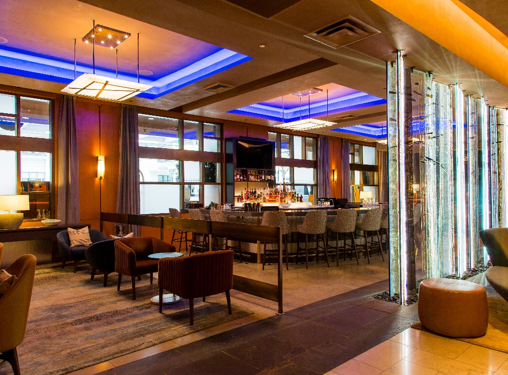 Interior of The Elliott Bar on Pine at Grand Hyatt Seattle. July 8, 2024