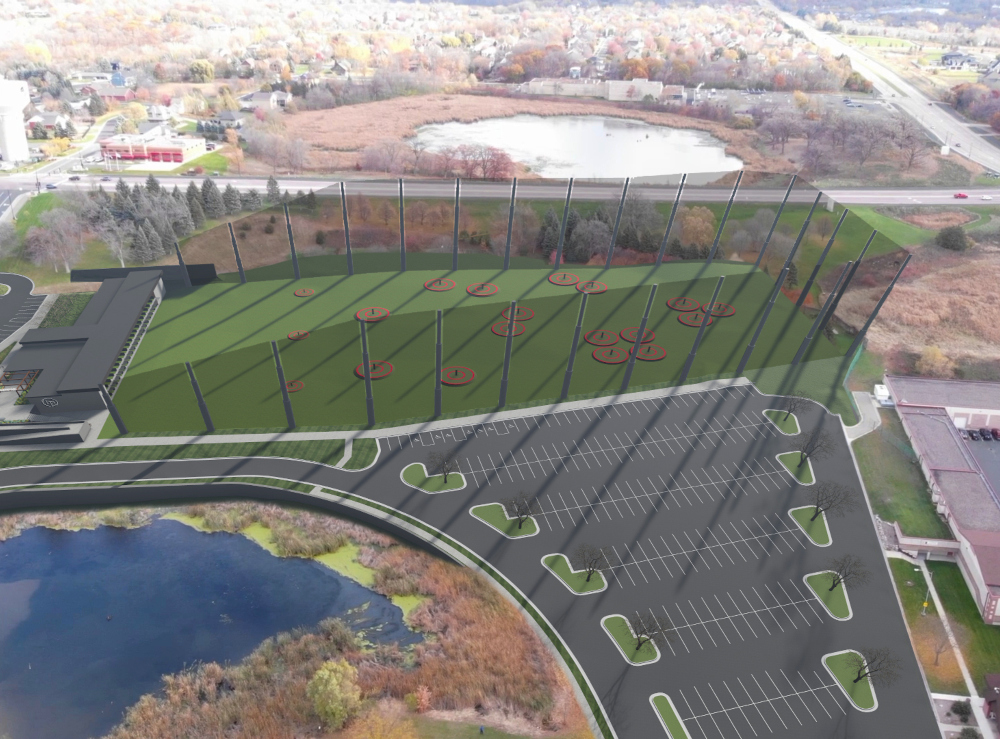 Rendering of LaunchPad Golf, coming to Prior Lake