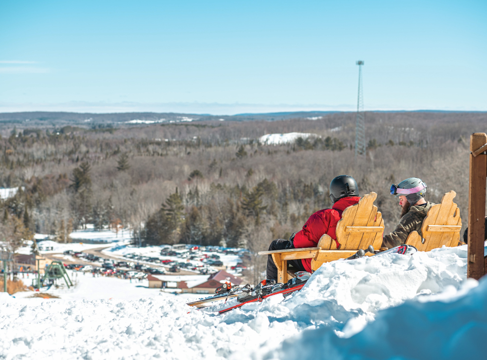 Slopeside at Gaylord’s Treetops Resort in winter