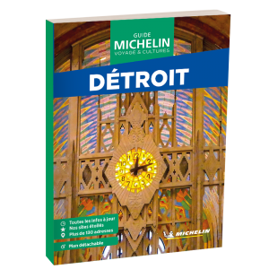 The cover of the French edition of the Michelin Green Guide for Detroit