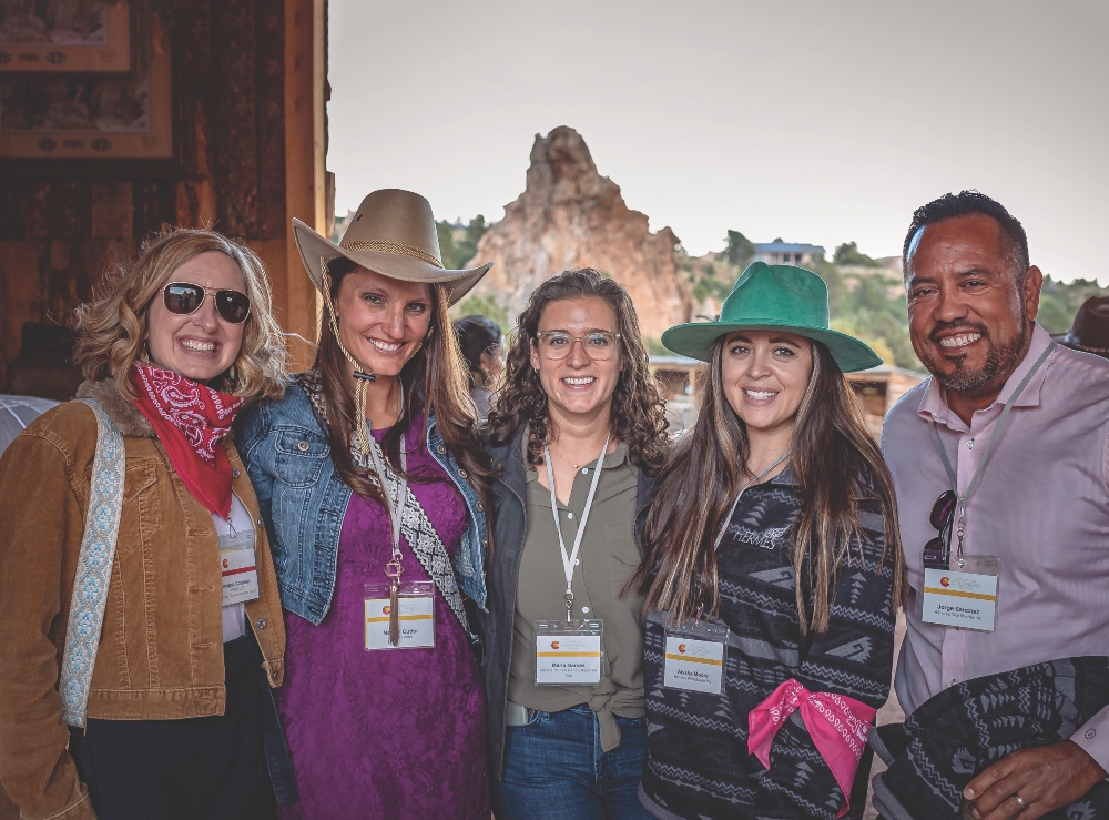 Angela Coleman, Natalie Cutter, Maria Garces, Alysha Moore, and Jorge Sanchez at Destination Colorado Meetings’ 2023 Customer Appreciation Event in Colorado Springs