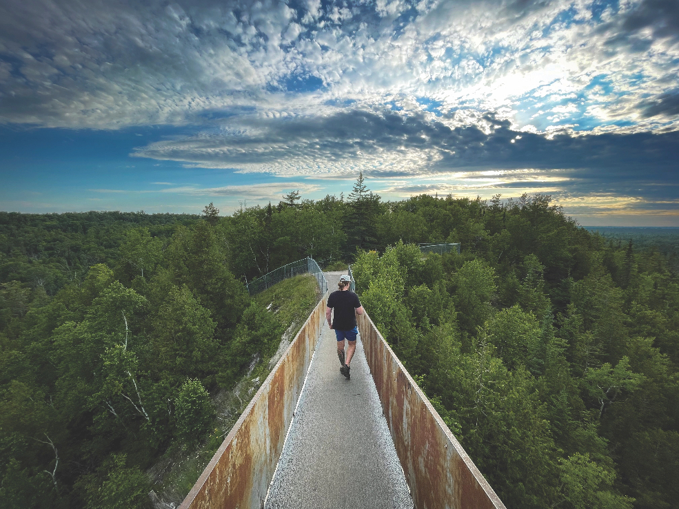 Hiking Castle Rock in St. Ignace