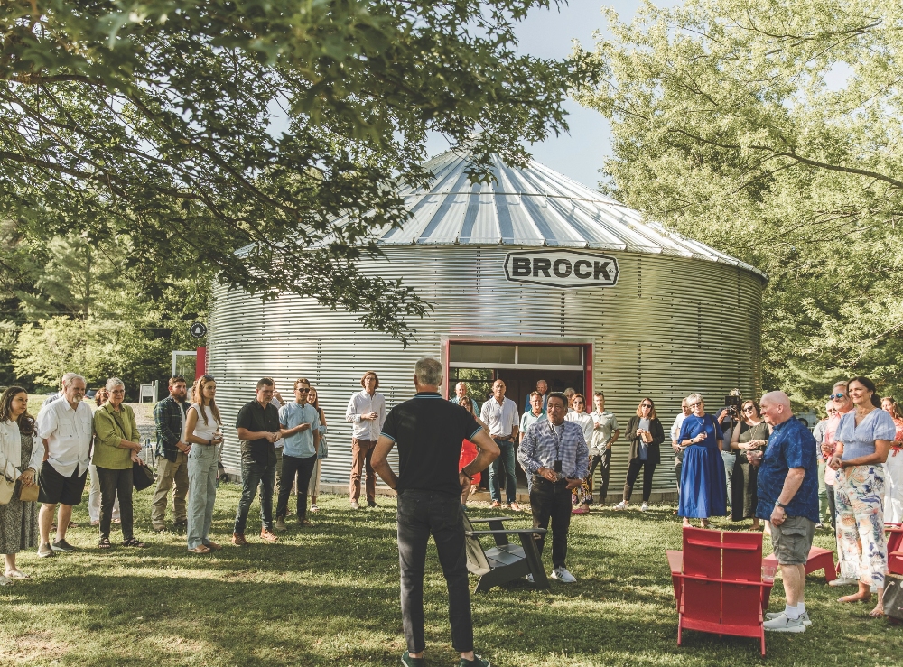 Outdoor gathering at Granor Farm in Three Oaks