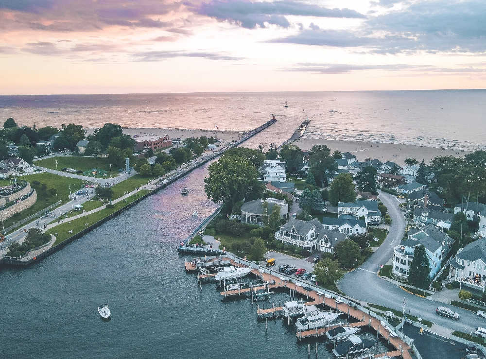 Lake Michigan and Black River waterfronts