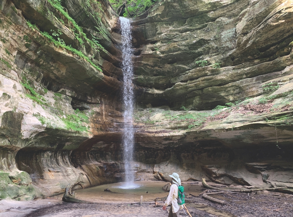Waterfall on the grounds of Starved Rock Lodge & Conference Center 