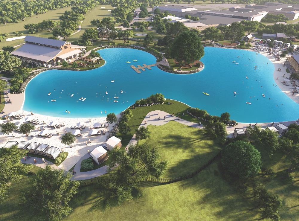 Rendering of the new Crystal Lagoon at Hyatt Regency Hill Country Resort and Spa