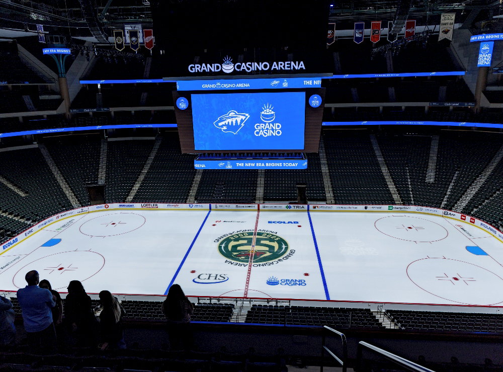 Interior of Grand Casino Arena in St. Paul. October 23, 2025