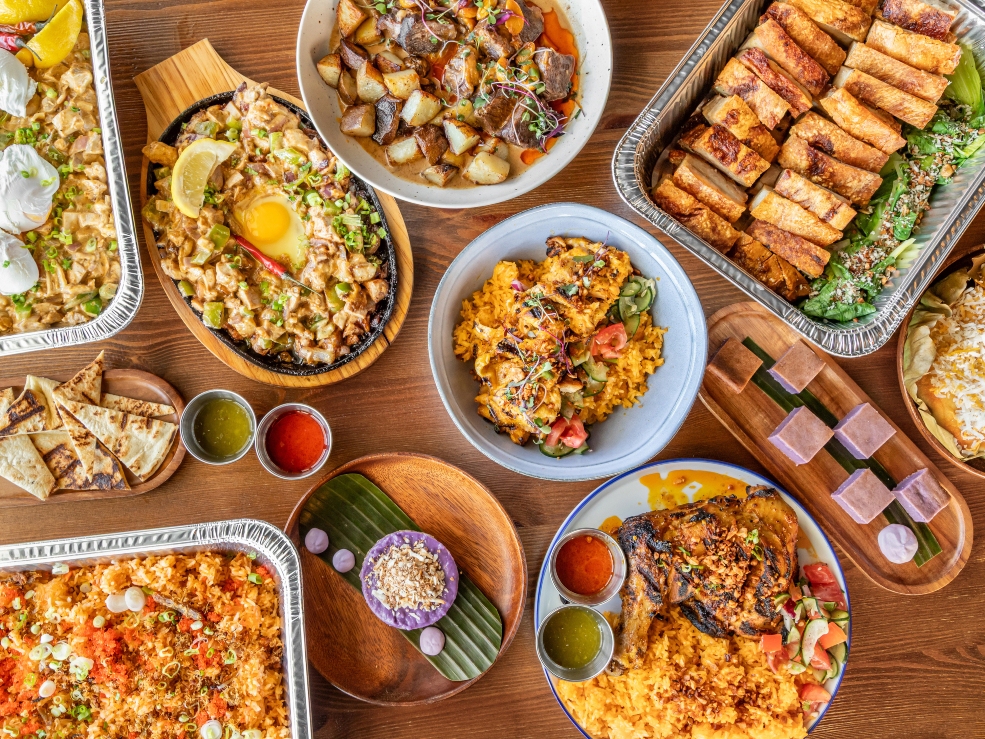 Filipino dishes from new restaurant Manila Inasal in Los Angeles' Silver Lake neighborhood