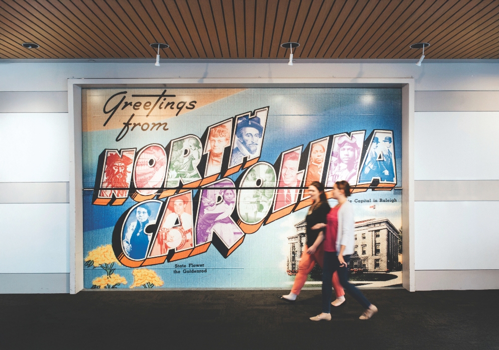 Greeting sign at NC Museum of History in Raleigh
