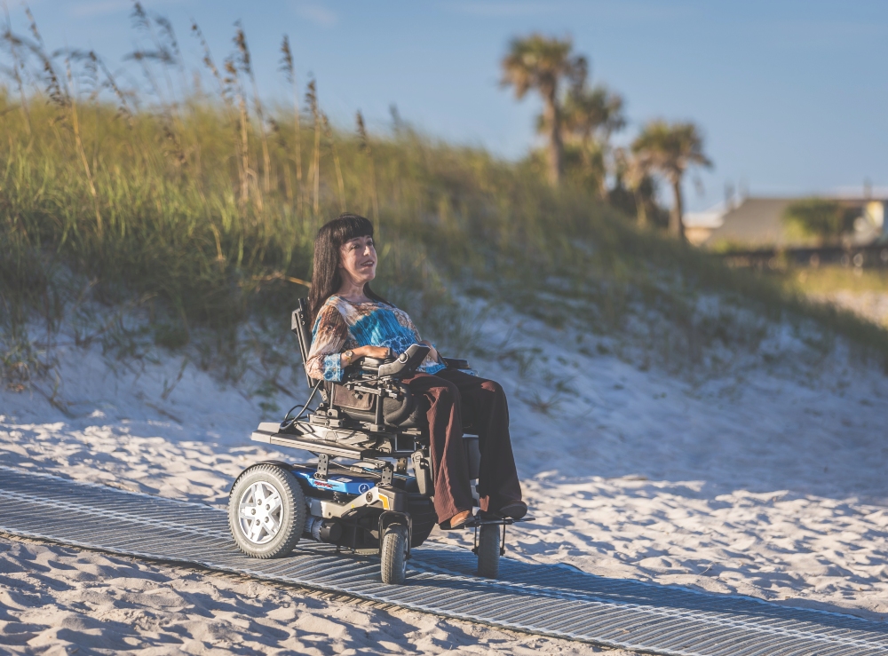 Wheelchair-friendly beach access on Amelia Island