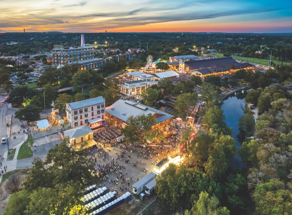 Wurstfest grounds near downtown the suburb New Braunfels