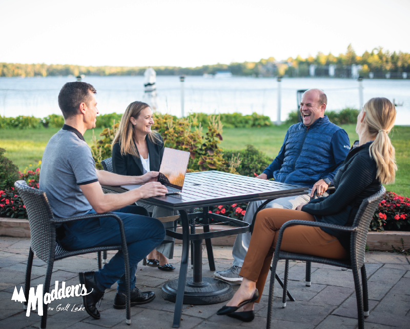 outdoor meeting at Madden's