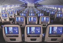 United Airlines Adds Hundreds of Premium Aircraft 5.16.26 Elevated United Polaris business class seating on a United Airlines Boeing 787-9 Dreamliner