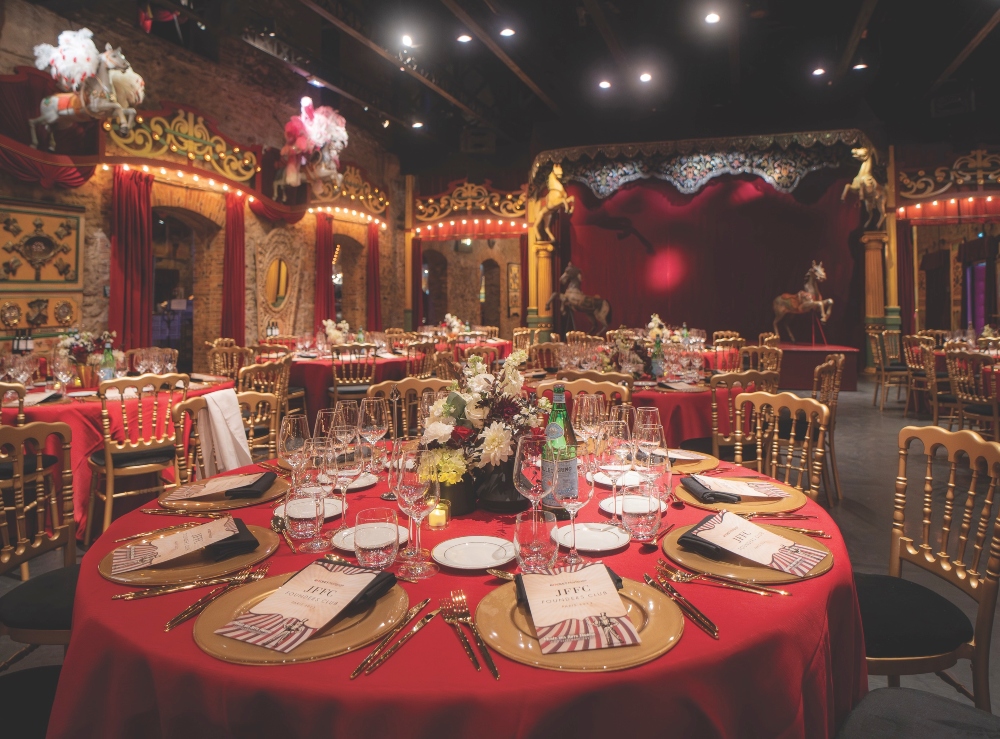 Rock Events gala setup at a carnival museum in Paris