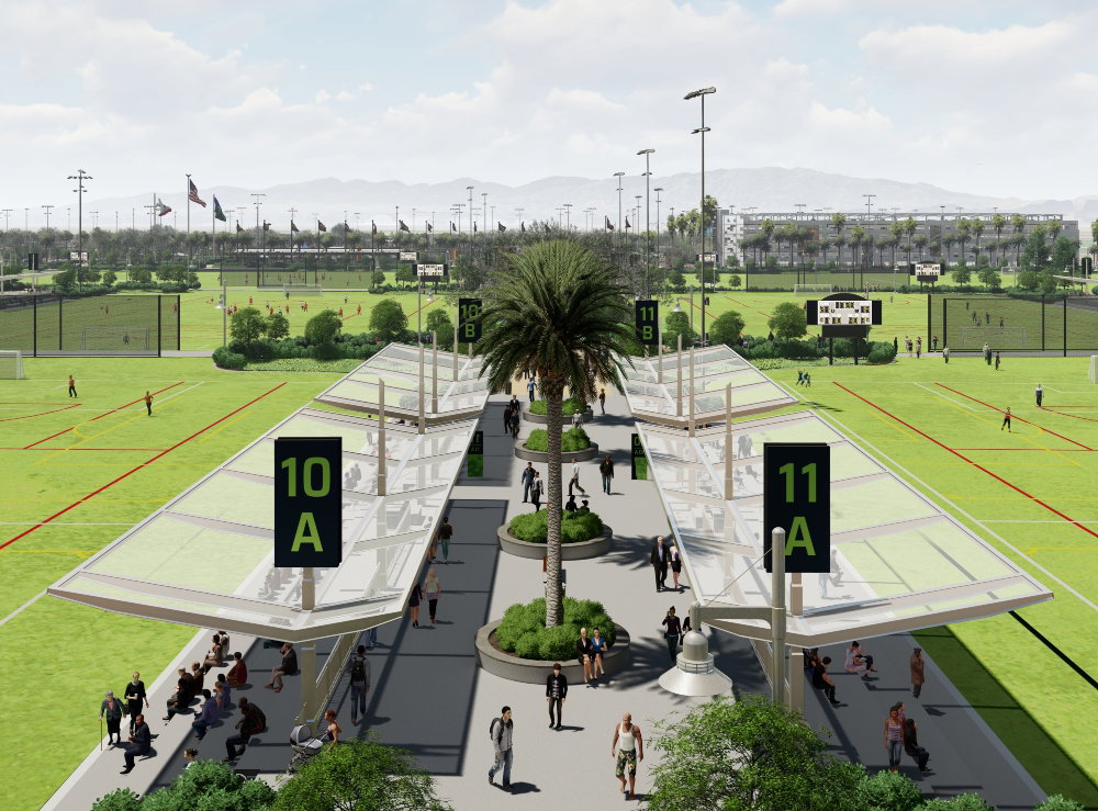 Rendering of the Ontario Sports Complex, set to open Oct. 24
