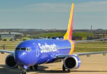 Southwest Airlines Debuts Airport Lounge Network Southwest Airlines plane at Austin-Bergstrom International Airport in Texas. Sept. 28, 2026