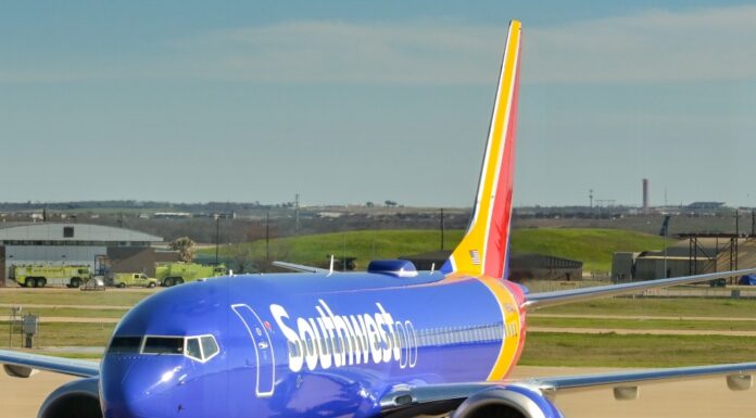 Southwest Airlines Debuts Airport Lounge Network Southwest Airlines plane at Austin-Bergstrom International Airport in Texas. Sept. 28, 2026