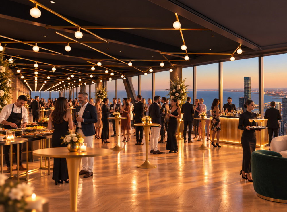 10.15.26 Rendering of the Elevaire Chicago event venue coming to the top of Chicago’s 875 North Michigan Avenue in 2028
