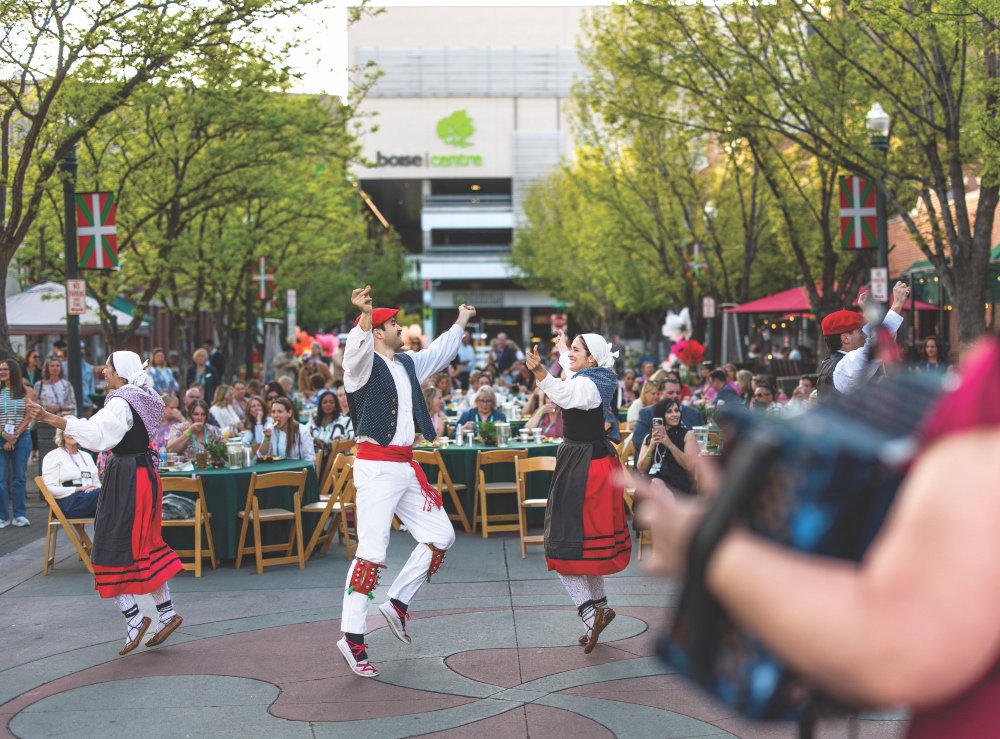 10.18.26 Basque dancers at a gathering on the Basque block, near Boise Centre in Boise, Idaho
